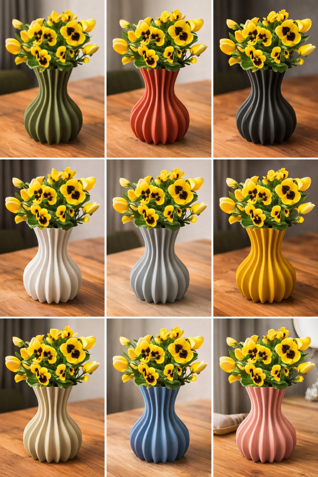 Váza s umělými květinami